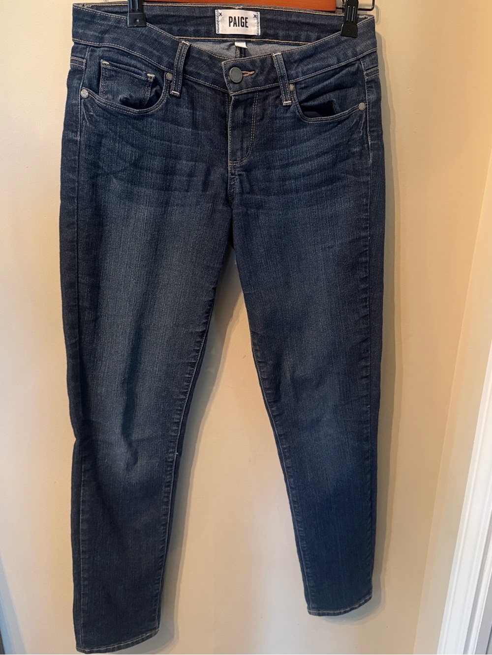 PAIGE Women's Medium Wash Skinny Jeans - Blue